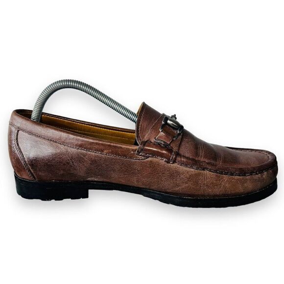 Peter Millar Crown Bit Dress Loafers Brown Leather HS18F09 Men's 8.5M - Picture 7 of 11